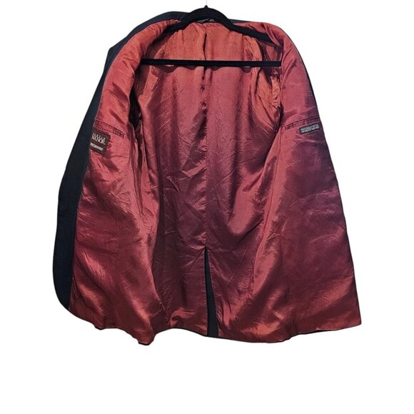 Austin Manor Tailored Single Breasted Notched Collar Midnight Navy Blazer Jacket - Picture 5 of 8